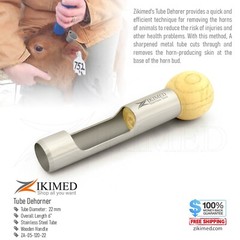 Tube Dehorner Stainless Steel & Wooden Handle, Tube Size 22 mm, 15 Cm Long
