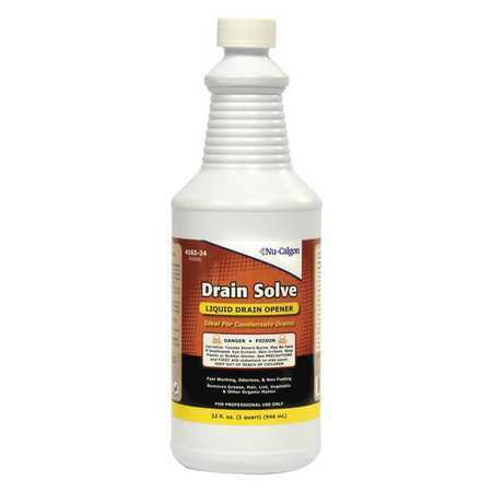 Nu-Calgon 4165-24 Liquid Drain Opener,Bottle,1 Qt.