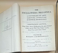Encyclopedia Britannica 13th Edition Volume 13 Harmony to Hurstmonceaux 1926 Ant