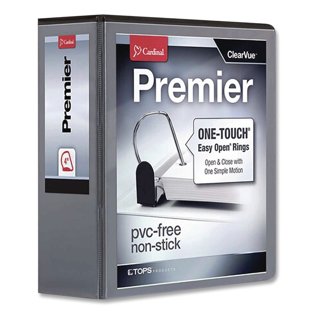 Cardinal 10341 Premier Easy Open ClearVue Locking Slant-D Ring Binder – BLK New