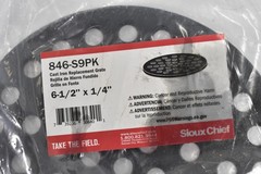 Sioux Chief 846-S9PK Cast Iron 6-1/2 x 1/4 Inch Drain Grate Replacement Cover