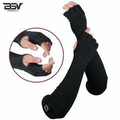 Arm Safety Sleeves Cut Scratch Heat Resistant Made with Kevlar – Black (1 Pair)
