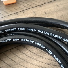 YAMATIC High Pressure Washer Hose 1/4 in 3200 PSI 220 BAR Black