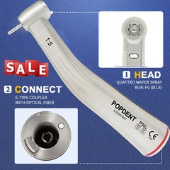 POPDENT Dental Electric Handpiece 1:5 Contra Angle Fiber Optic High Speed NSK