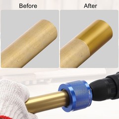 3PCS 1/2″ 3/4″ 1″ Copper Pipe Cleaning Tool for Drill Tube HVAC Plumbing Repair