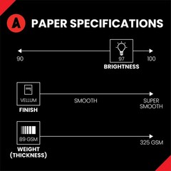 Accent Opaque White Printer Paper, 11” x 17” 24lb Bond/60lb, 2,500 Sheets