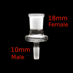 (2x) 18mm Female to 10mm Male Glass Adapter