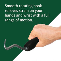 WOLF Manual Bar Tie Twister Tool w/Smooth Rotating Steel Hook & Plastic