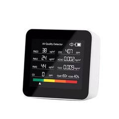 Multi-function Air Quality Monitor For Home Use 9-in-1 Detector W/LED Display