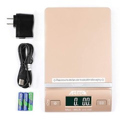 Acteck A-DS86 Gold 86 lb x 0.1OZ Digital Postal Shipping Scale Adapter+Batteries