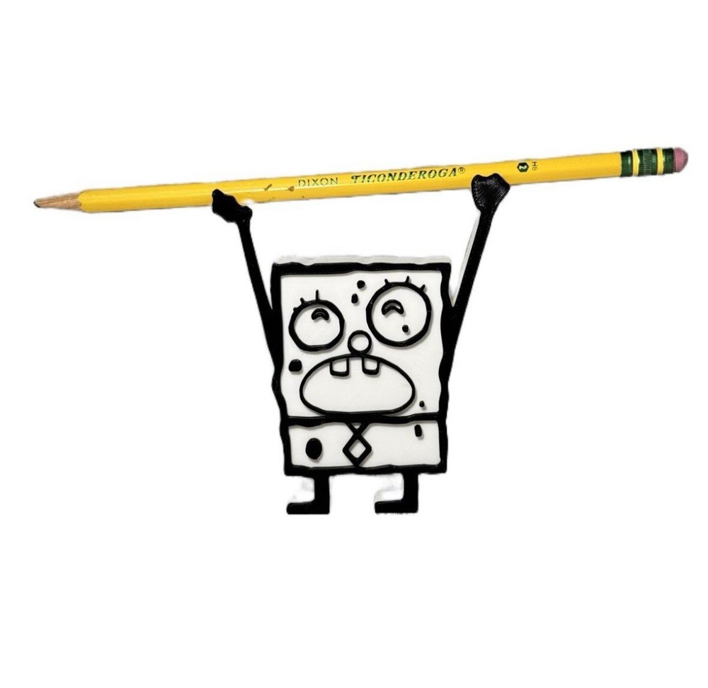Doodle Bob Funny Sponge Cartoon Pencil/Pen Holder Desk Decoration – 3D Printed