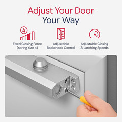 Medium Duty Commercial Automatic Door Closer – Surface-Mounted Auto Door Closer