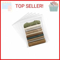 Aubeco 20Pcs Large Storage Bags, Clear Reusable 18″ x 24″ Plastic Zip Baggies fo