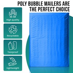 ANY SIZE POLY BUBBLE MAILERS SHIPPING MAILING PADDED BAGS ENVELOPES COLOR