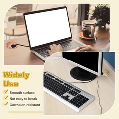 Desk Grommet 1.8 Inch,Zinc Alloy Desk Hole Cover,45mm,Silver