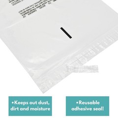 Clear Resealable Bags with Suffocation Warning 1.5 Mil: Choose Size & Pack