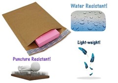 Brown Kraft 4×8, 5×9, 6×10, 8×12, 10×15 Padded Shipping Bubble Mailers Envelopes