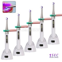 5 LED Dental Wireless Curing Light 1 Second Cure Lamp 2500mw/cm2 385nm-515nm