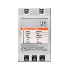 VEVOR 5HP Single 1 Phase to 3 Phase Converter Digital Phase Shifter 15A 220V