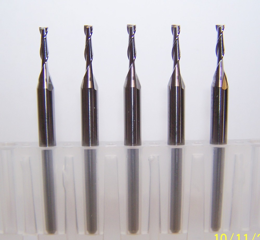 (5) – 1.60mm (.0630″) 2 flute endmills, Overstock Sale 1600-0630.250