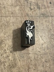 Printing Letterpress Block Antique BB&S Foundry Cast Sea Monster & Trident (3478