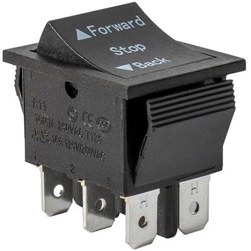 2 Pcs Universal Forward Reverse Switch for 6V 12V 24V Power Wheels, Forward Stop