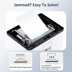 200-Sheet Auto Feed Paper Shredder P-5 Micro Cut 5.8 Gal 60 dB for Office Home