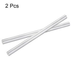 15mm x 250mm Aluminum Solid Round Rod Lathe Bar for DIY Craft Tool, 2 Pcs