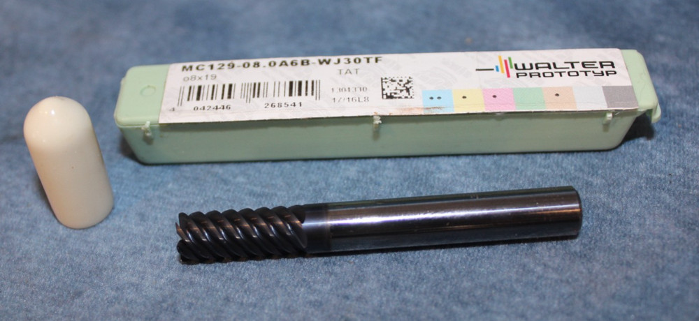 New Walter 8MM 6 Flute Carbide Endmill MC129-08.0A6B-WJ30TF EDP 1304330