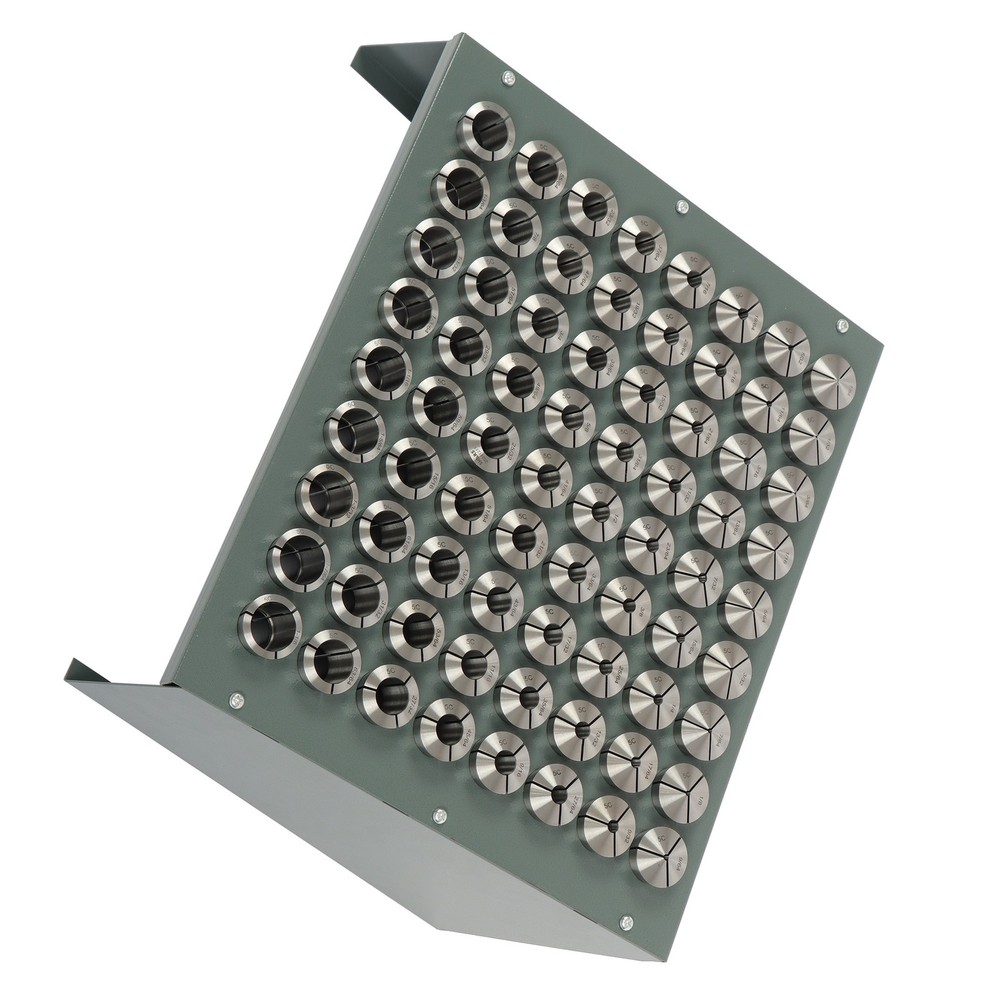 Precision 1/64″ To 1-1/8″ 5C Collets Set 72 Pack Accuracy to 0.0005″ With Rack
