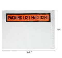 1000 Pieces 4.5″ x 5.5″ Packing List Enclosed Envelopes, Panel Face for Shipping