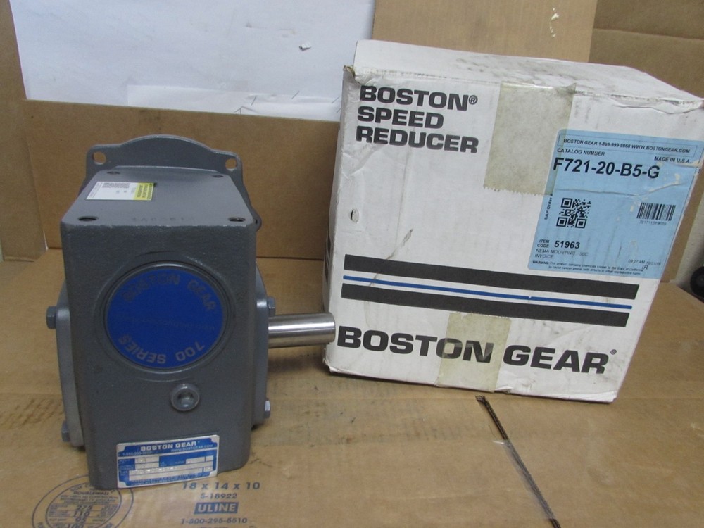 BOSTON GEAR F721-20-B5-G: 20:1 RATIO (700 SERIES GEAR BOX) ***NEW – IN BOX***