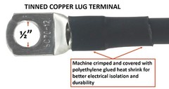 350 Amp Welding Leads Set Terminal Lug Connector 1/0 cable (100 FEET EACH LEAD)