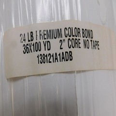 (Mixed Lot of 2) 36″ x 300′ 2″ Core 24lb White Premium Coated Bond Paper Rolls