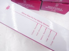 500 Pack GP Craft Size Medium Pink Disposable Pink Nitrile Gloves