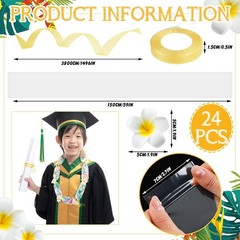 24 Set Graduation Candy Lei Making Kit Class of 2026 Hawaiian Lei Candy Tubin…