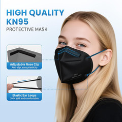 KN95 Face Masks 50 Pcs, 5-Ply Protection Multicolor KN95 Mask, Disposable Face M