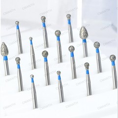 20PCS Dental Diamond Bur FG High Speed Bur SR Straight Round Coarse/Fine 880 881