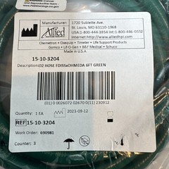 Allied Healthcare Oxygen Hose 15-10-3204 Oxygen , DISS Connector, 6 Foot