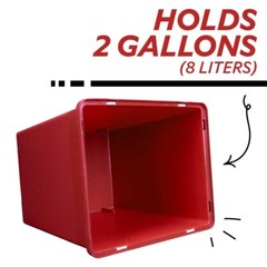 Sharps Container, 2 Gallons, Locking Top Flap, Polypropylene, 10/Box
