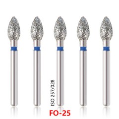 100pcs Dental Diamond Burs for High Speed Handpiece Medium Friction Grip 1.6MM