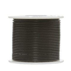 18 AWG Gauge Solid Hook Up Wire Black 100 ft 0.0403″ UL1007 300 Volts