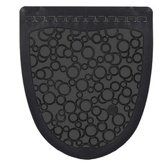 TOUGH GUY 49EV64 Urinal Mat,Black,Unscented,20 3/8 in,PK6 49EV64