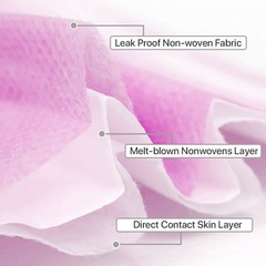 100 Pcs Disposable Face Masks 3-Ply Non Medical Surgical Earloop Cover Pink