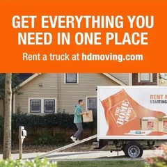 10 Pack The Home Depot Medium Moving, Shipping, Packing Box with Handles, Brown