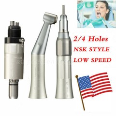 Dental Low Slow Speed Handpiece Contra Angle Straight Air Motor 2H/4H /Kit FX65