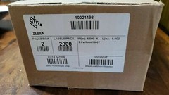 4000 Genuine Zebra 4″ x 6″ Labels Z-Perform 1500T 4×6 Fanfold Thermal Transfer