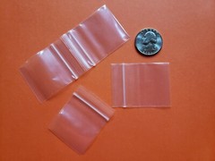 Clear Reclosable Mini Zip Seal Plastic Bags 2Mil Small 1.5″x1.5″ Top Lock Baggie