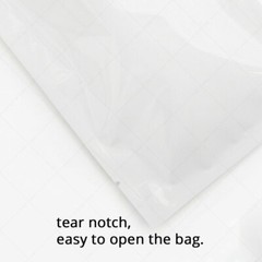 Variety of Colors&Sizes Double-Sided Foil Mylar Flat Open Top Bag w/Tear Notches
