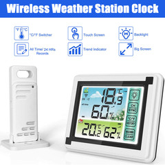 Digital LCD Display Thermometer Wireless Indoor & Outdoor Weather Station 24HRs